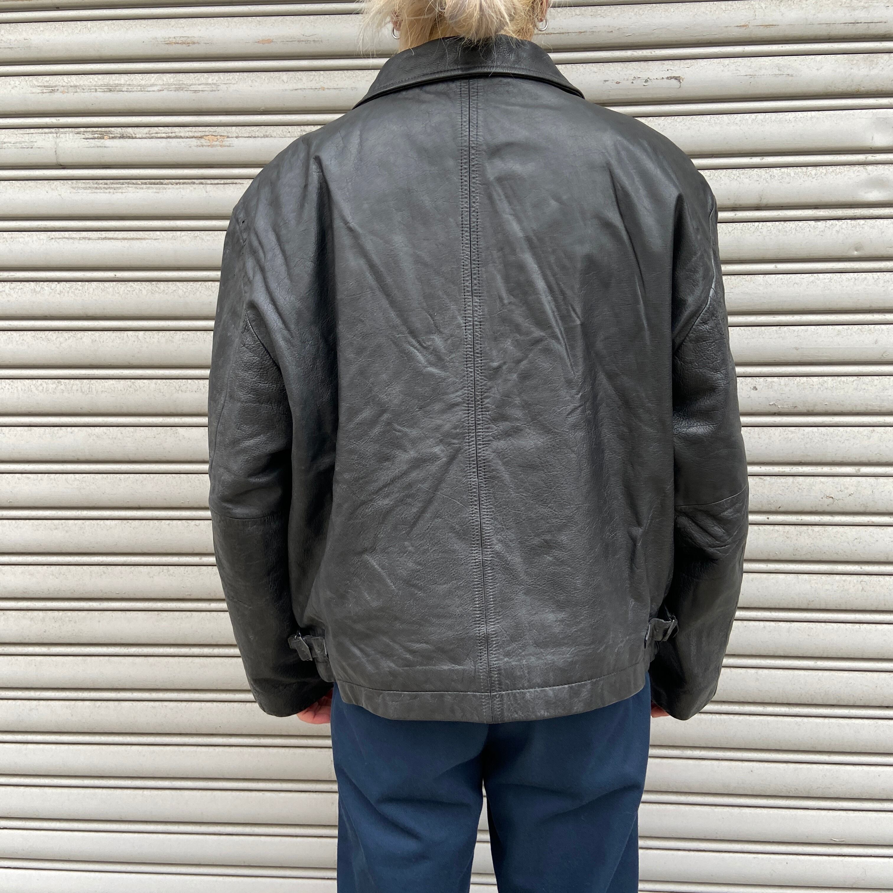 バナナリパブリック レザージャケット 90s ブラック Lサイズ 90s バナナリパブリック バナリパ レザージャケット 本革 ブラック L