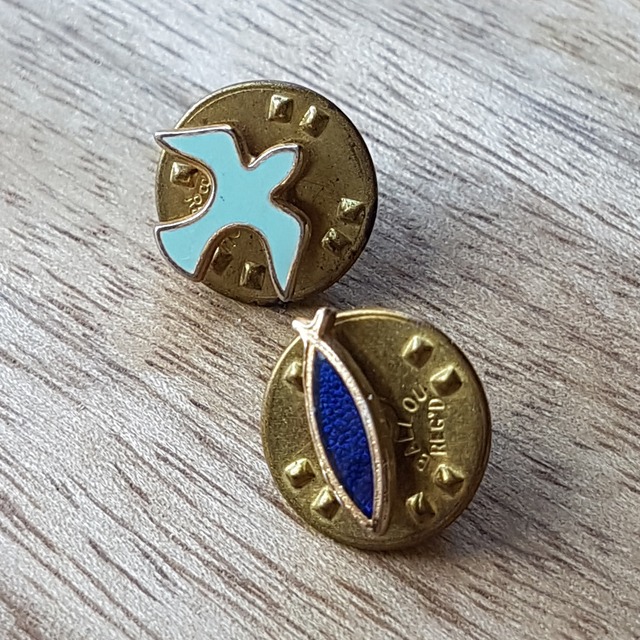 ノアの方舟の鳥のピンバッチ (s-78)