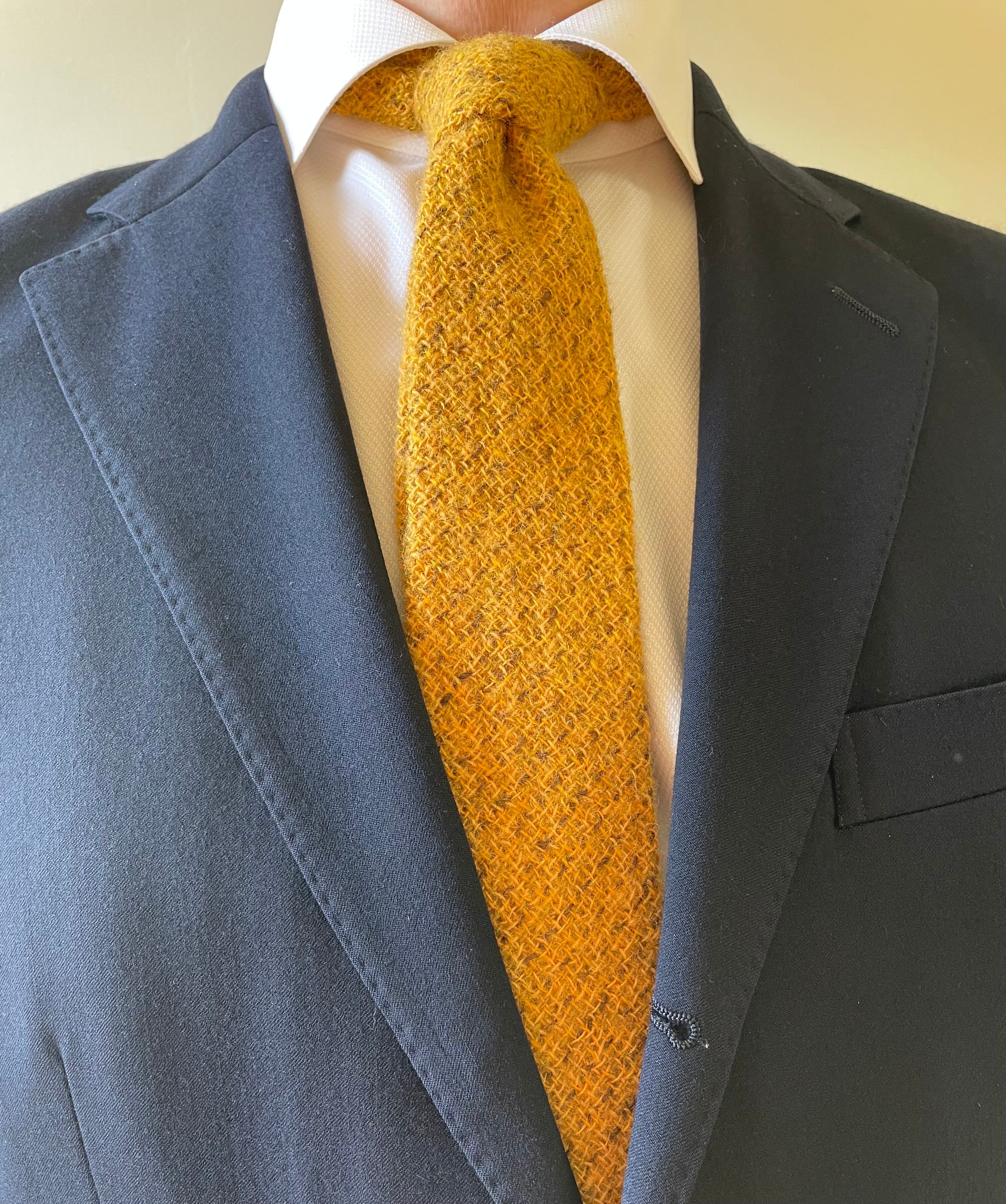 ホームスパンネクタイ マスタード