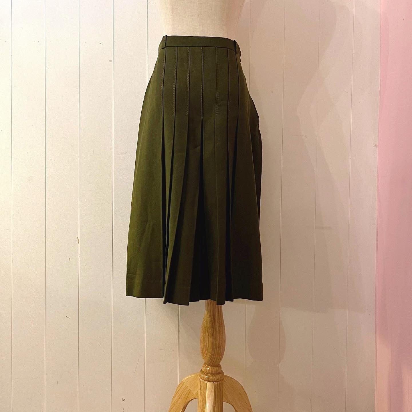 valentino / khaki pleats flare pants