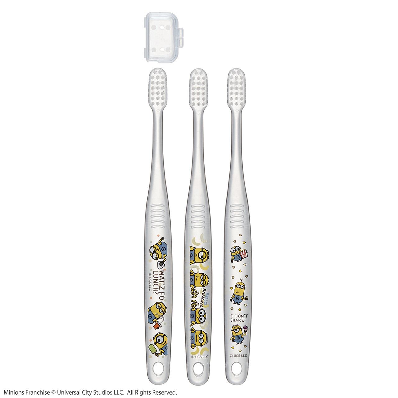 クリア歯ブラシ３本セット キャップ付 ミニオン Minions Pop Up Store Online