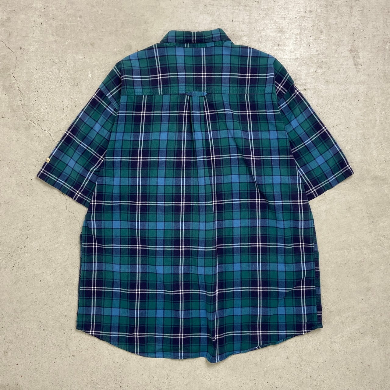 90年代 WOOLRICH ウールリッチ 半袖チェックシャツ メンズXL 古着 90s