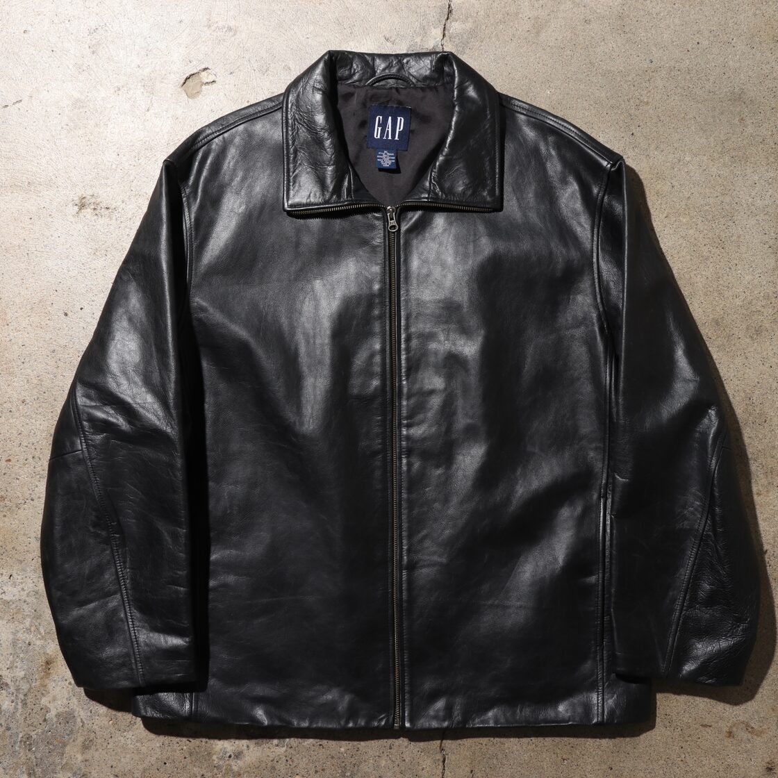 美品 XL OLD GAP 90s レザージャケット オールドギャップ 黒 本革 | Pay ID