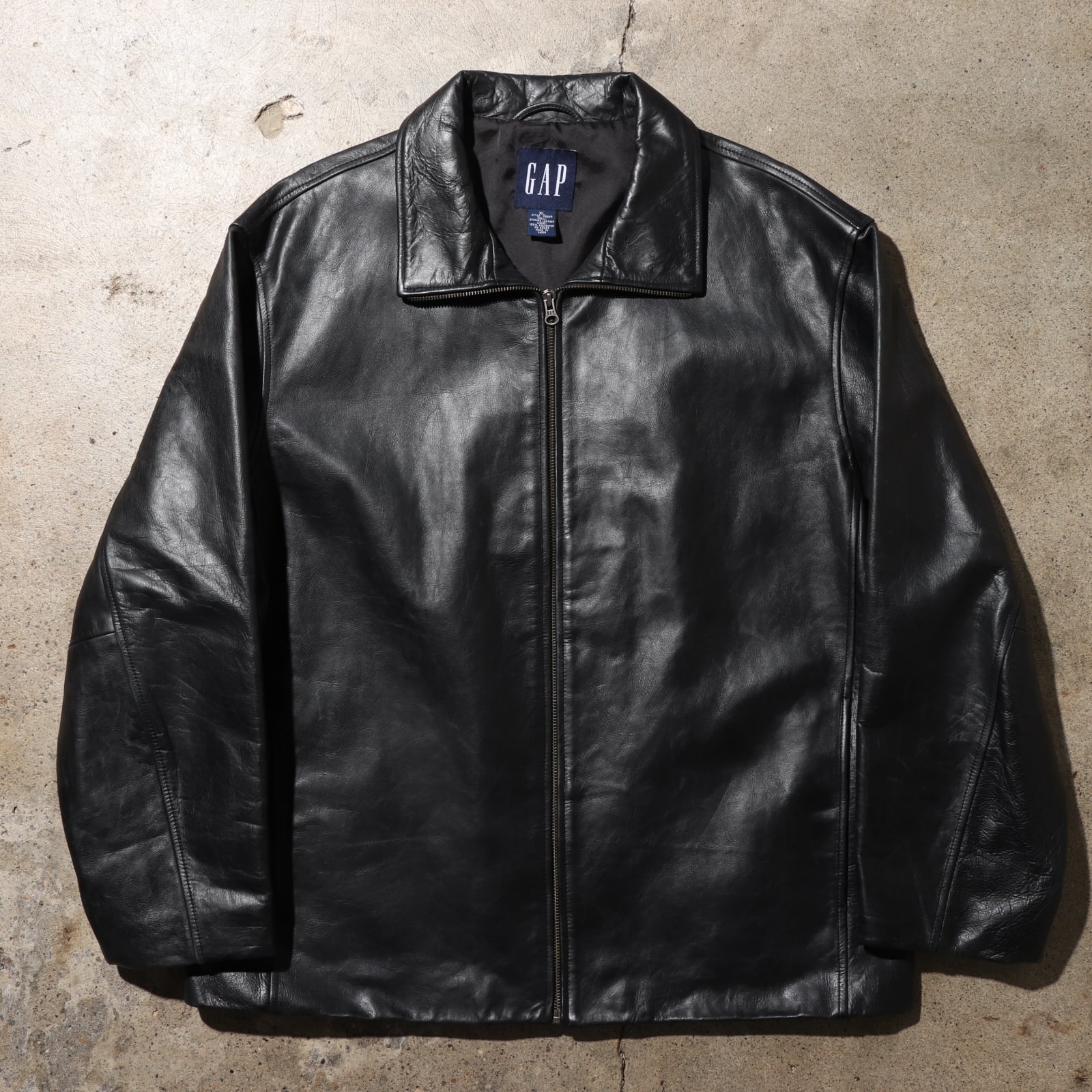 美品 XL OLD GAP 90s レザージャケット オールドギャップ 黒 本革  