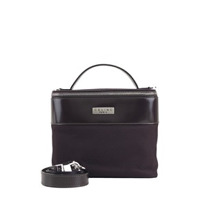 CELINE セリーヌ ショルダーバッグ ブラウン ロゴ ナイロン バニティ 