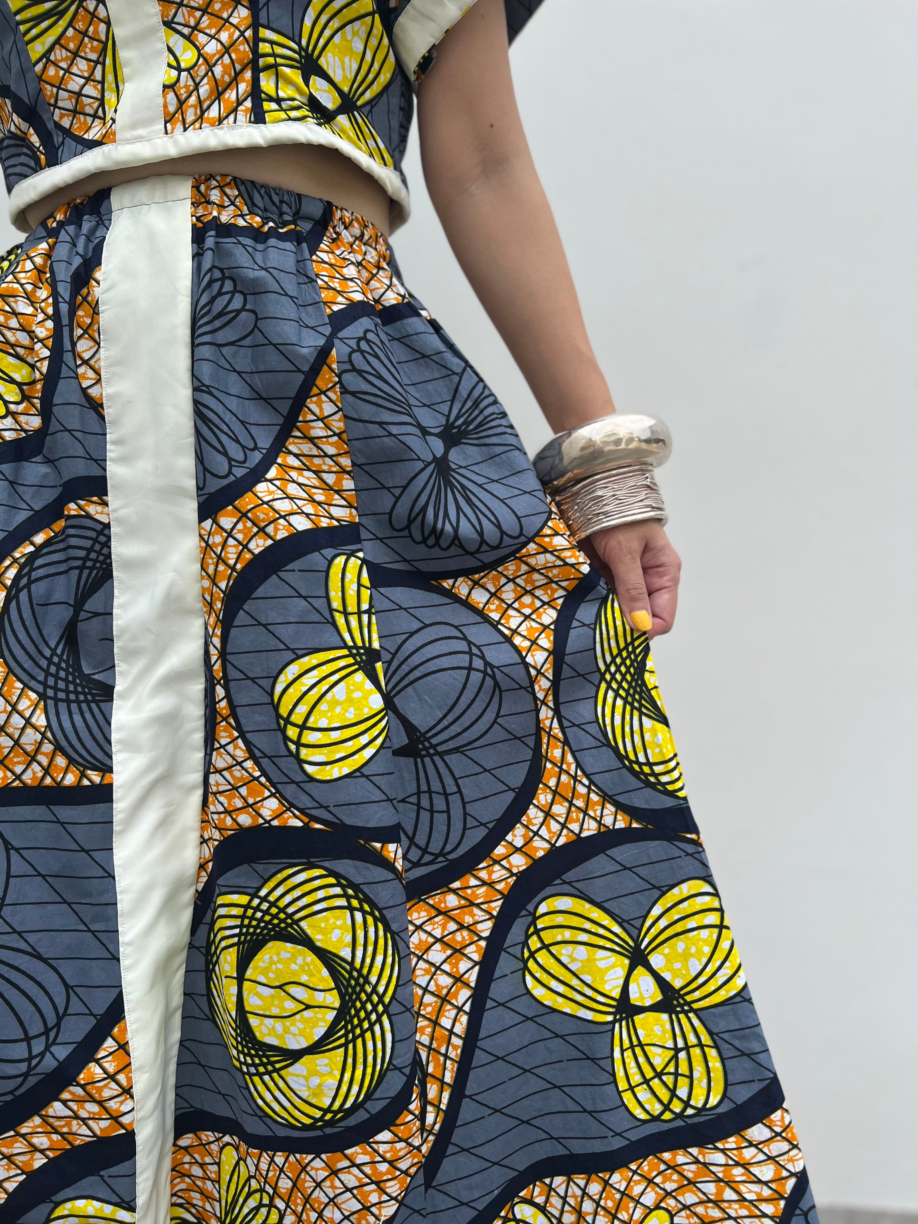 Vintage african batik cotton set up ( ヴィンテージ アフリカン