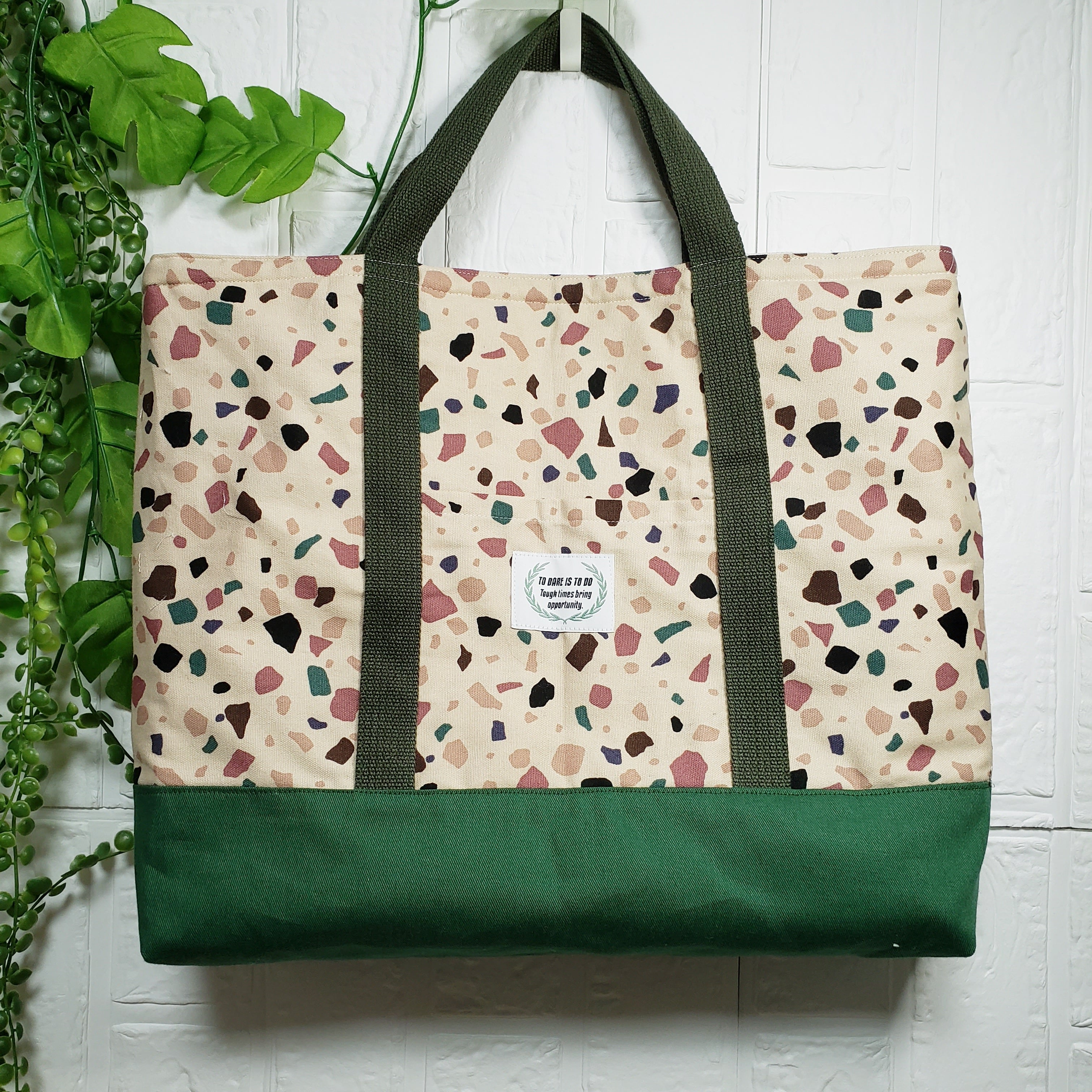 バンドメイド テラゾー柄 レッスンバッグ 上履き入れ | With Mom バンドメイド テラゾー柄 レッスンバッグ 上履き入れ | With Mom