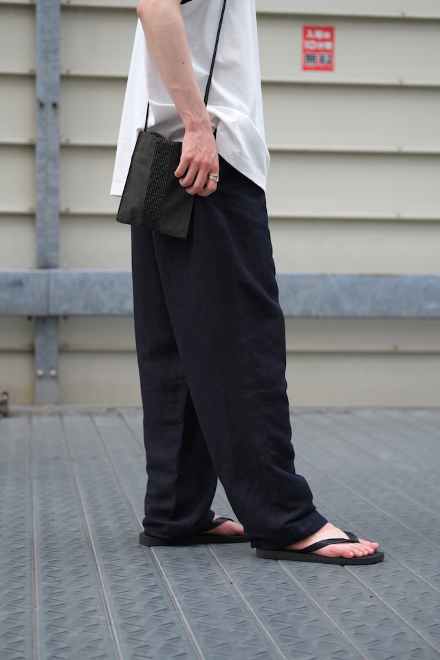Utah/"Giorgio Sant'Angelo" 3-tuck linen trousers
