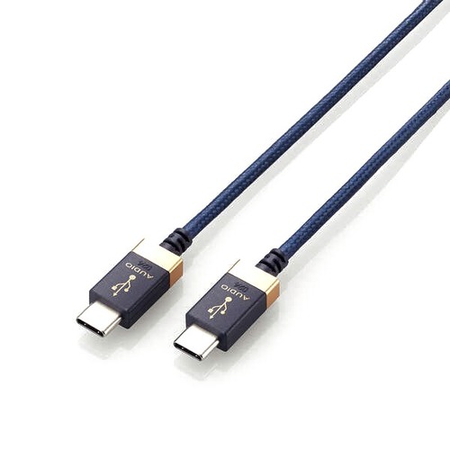 エレコム USBオーディオケーブル Type-C to Type-C 1m USB2.0準拠 ネイビー DH-TCC10