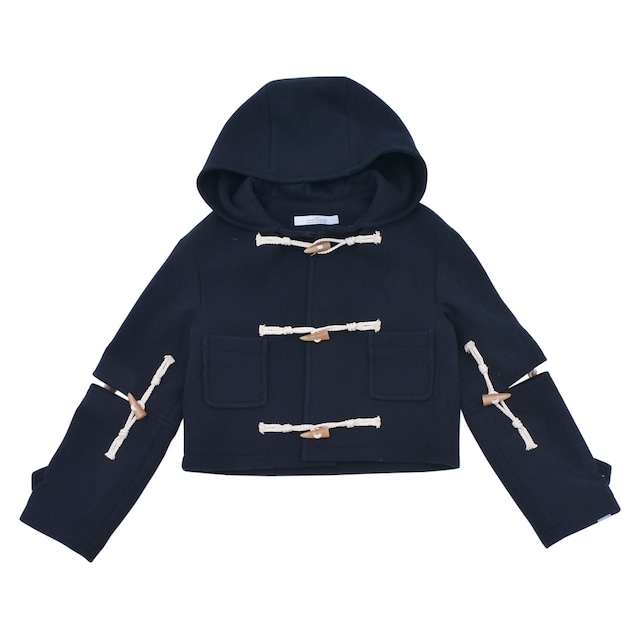 Rokh  DECONSTRUCTED DUFFLE JACKET - NAVY