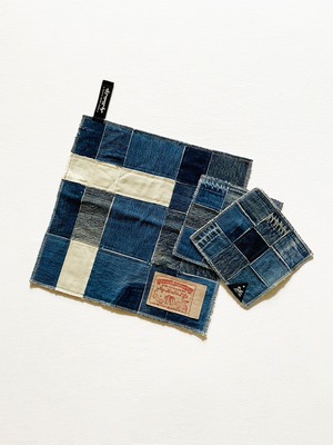 リメイクデニム ドイリーマット30×30cm