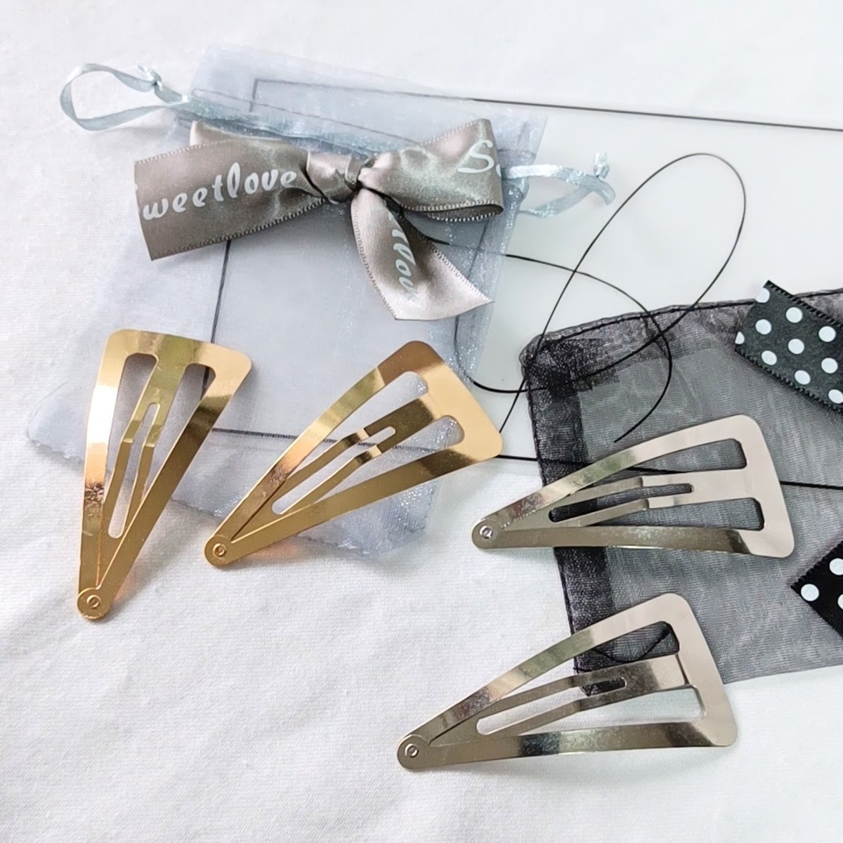 10個】三角 バレッタ パッチン ヘアクリップ ヘアピン トライアングル 