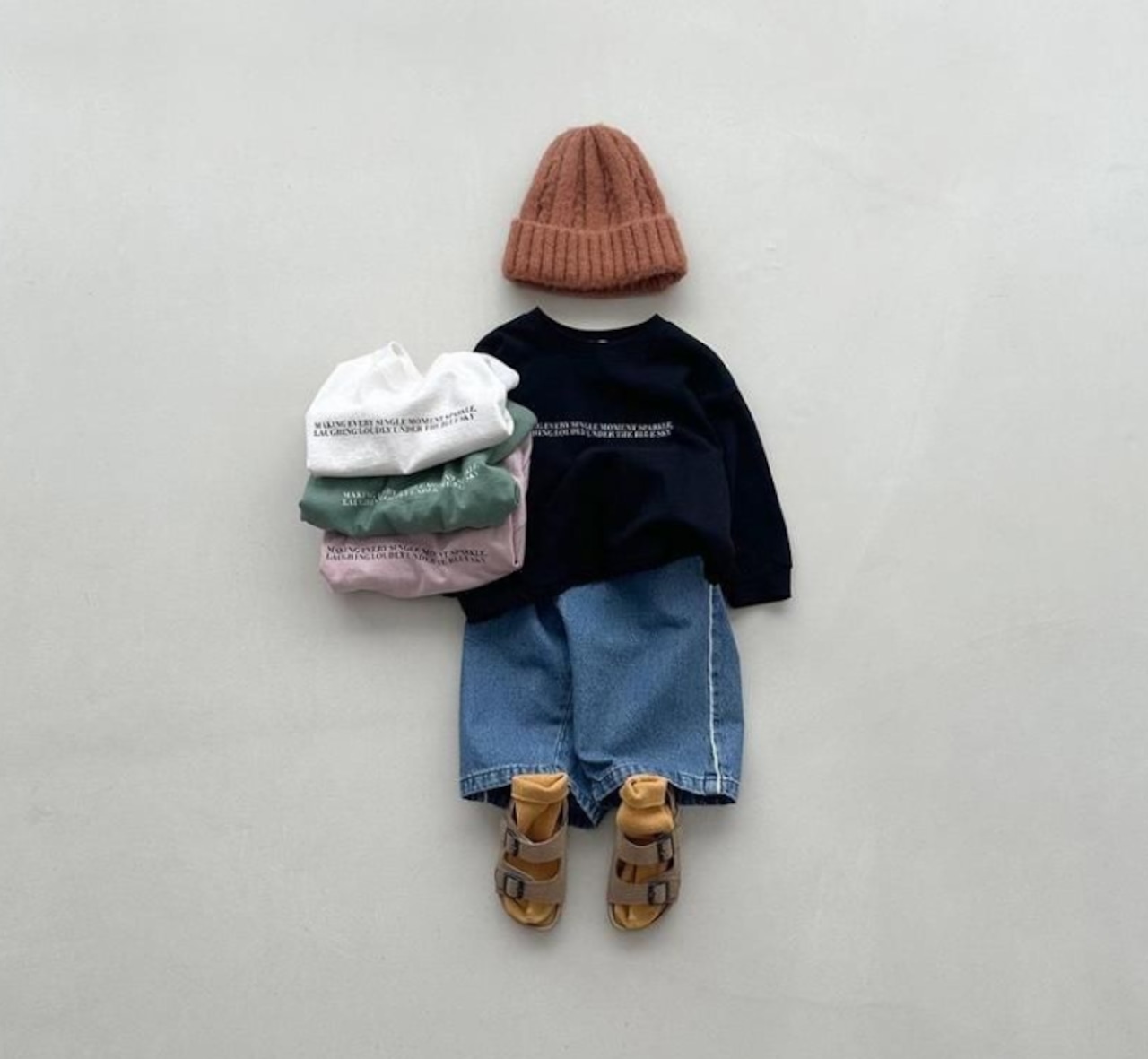 【取寄】Blackbean スカイT|秋服|韓国子供服|26/AT