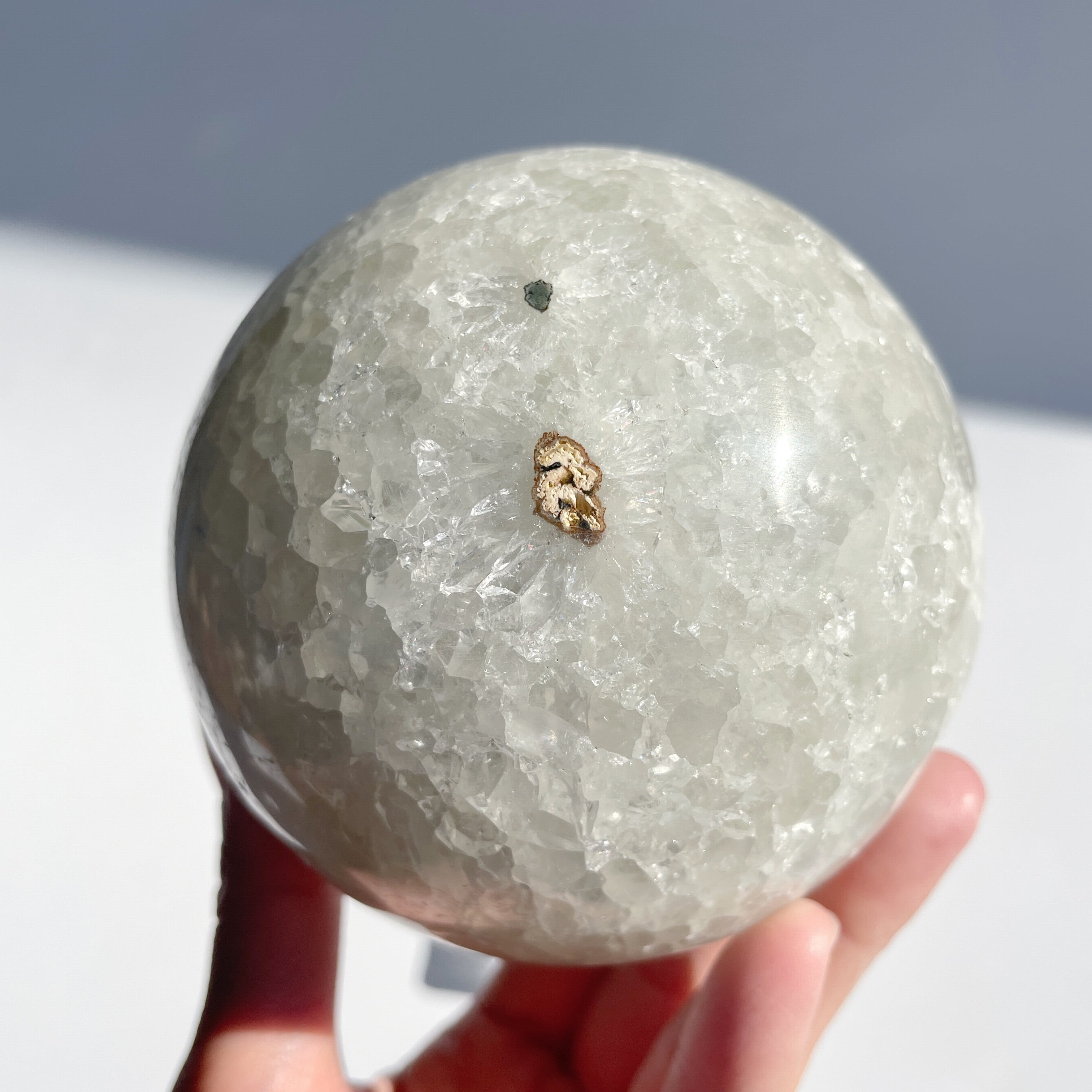 クリアクォーツジオード スフィア（丸玉）15◇Clear Quartz Geode