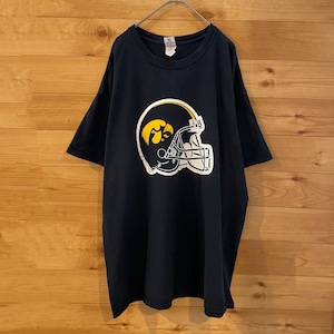 【GILDAN】カレッジ アイオワ大学 Tシャツ IOWA アメフト ホークアイズ ロゴ XL ビッグサイズ US古着 アメリカ古着