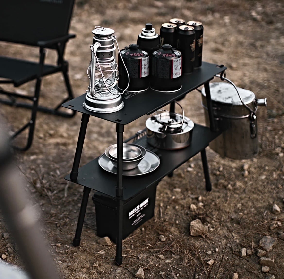MASTER SHELF TABLEブラック(CARGO CONTAINER) CARGO CONTAINER】 MASTER SHELF TABLE / カーゴコンテナ マスター