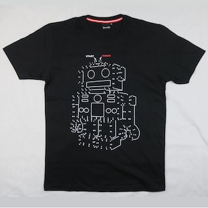 点をつなぐとロボットが出現！「2進数ロボット」Tシャツ