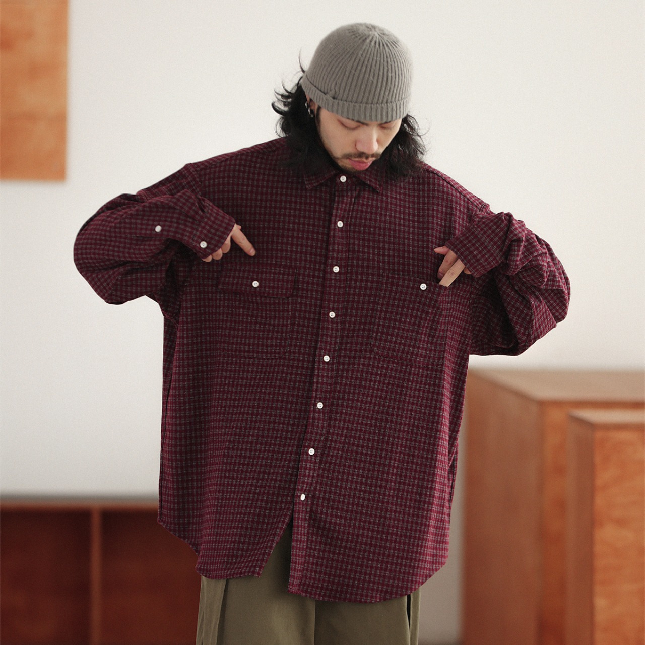 レトロシティ・ワイドチェックシャツ A2020 - 4
