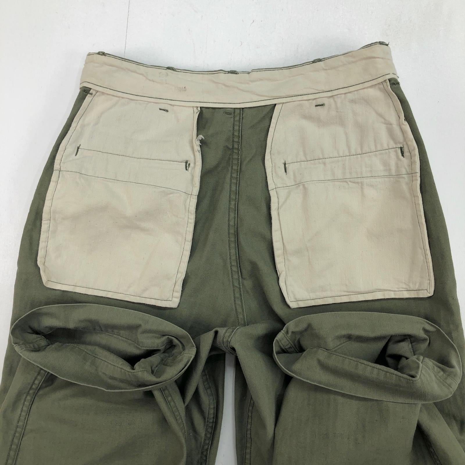 U.S ARMY 40年代 M-41 M-42 HBT ヘリンボーンツイル パンツ 月桂樹