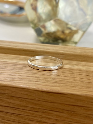 Facette ring | silver925（コーティングオプション有）