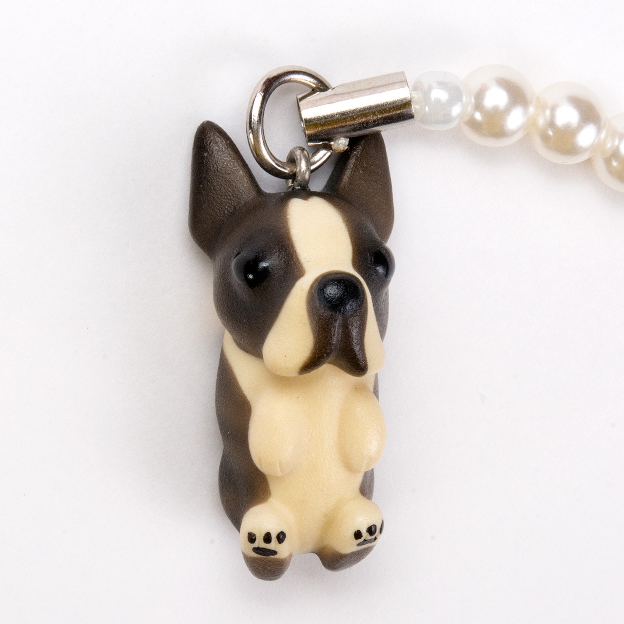 Dog 92 Boston Terrier ボストンテリア ブリンドル ビーズ ストラップ DN-9001