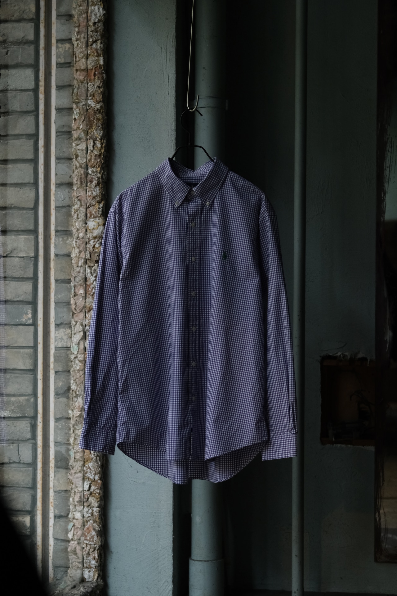 Utah/"RALPH LAUREN" B.D check shirt/Purple×White
