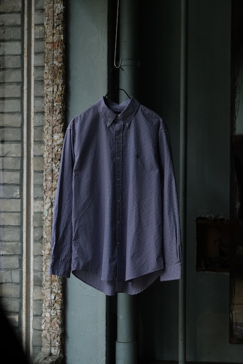 Utah/"RALPH LAUREN" B.D check shirt/Purple×White