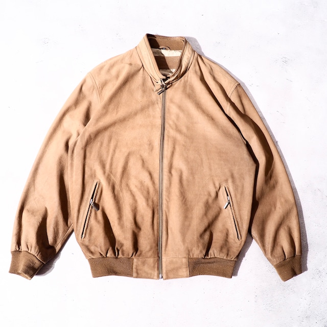 ” West Bury ” ” Cowhide nubuck leather  ” Driver's full zip jacket