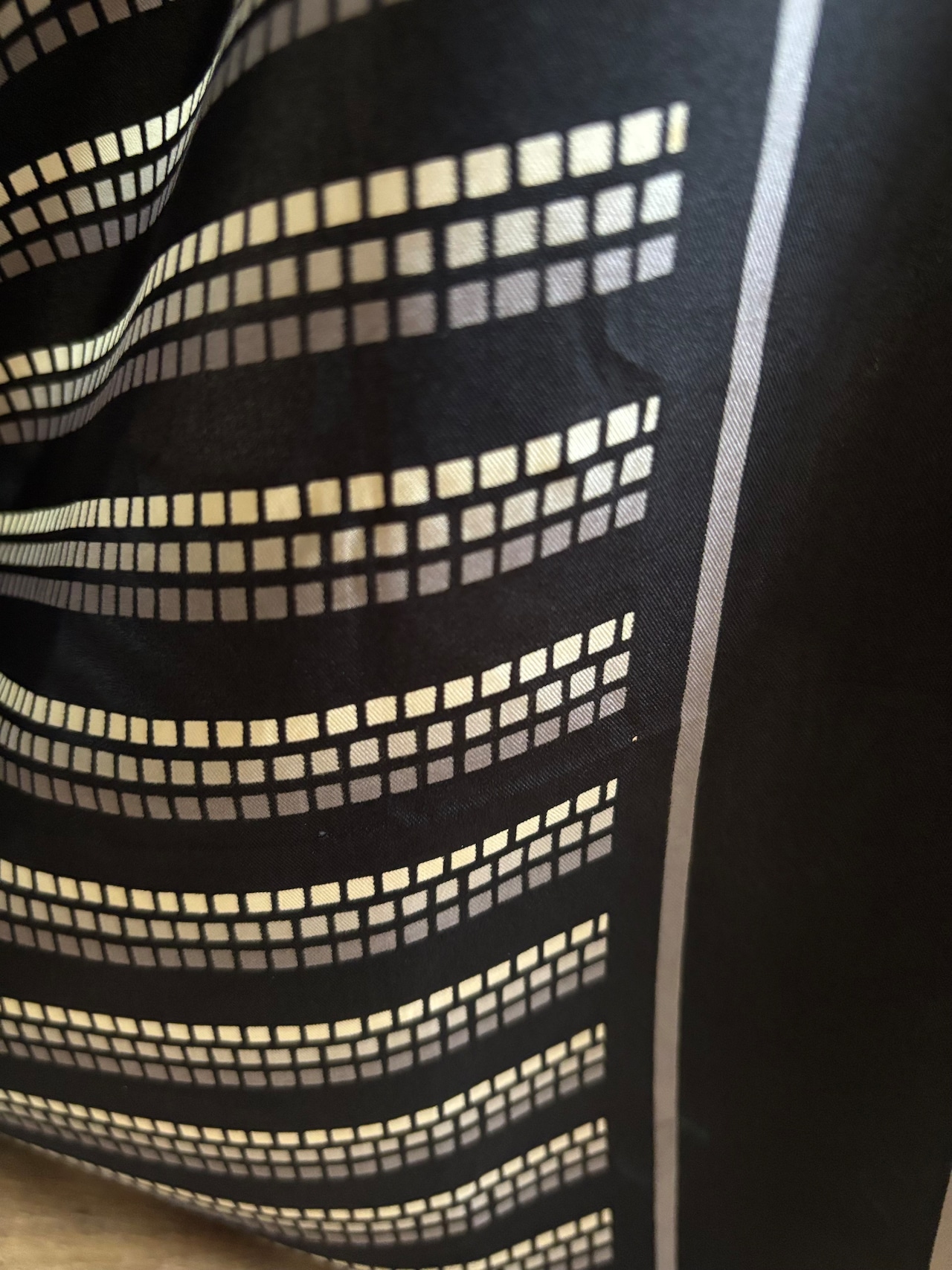geometric stripe silk scarf-5153-8