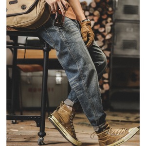 Slim design denim pants P414