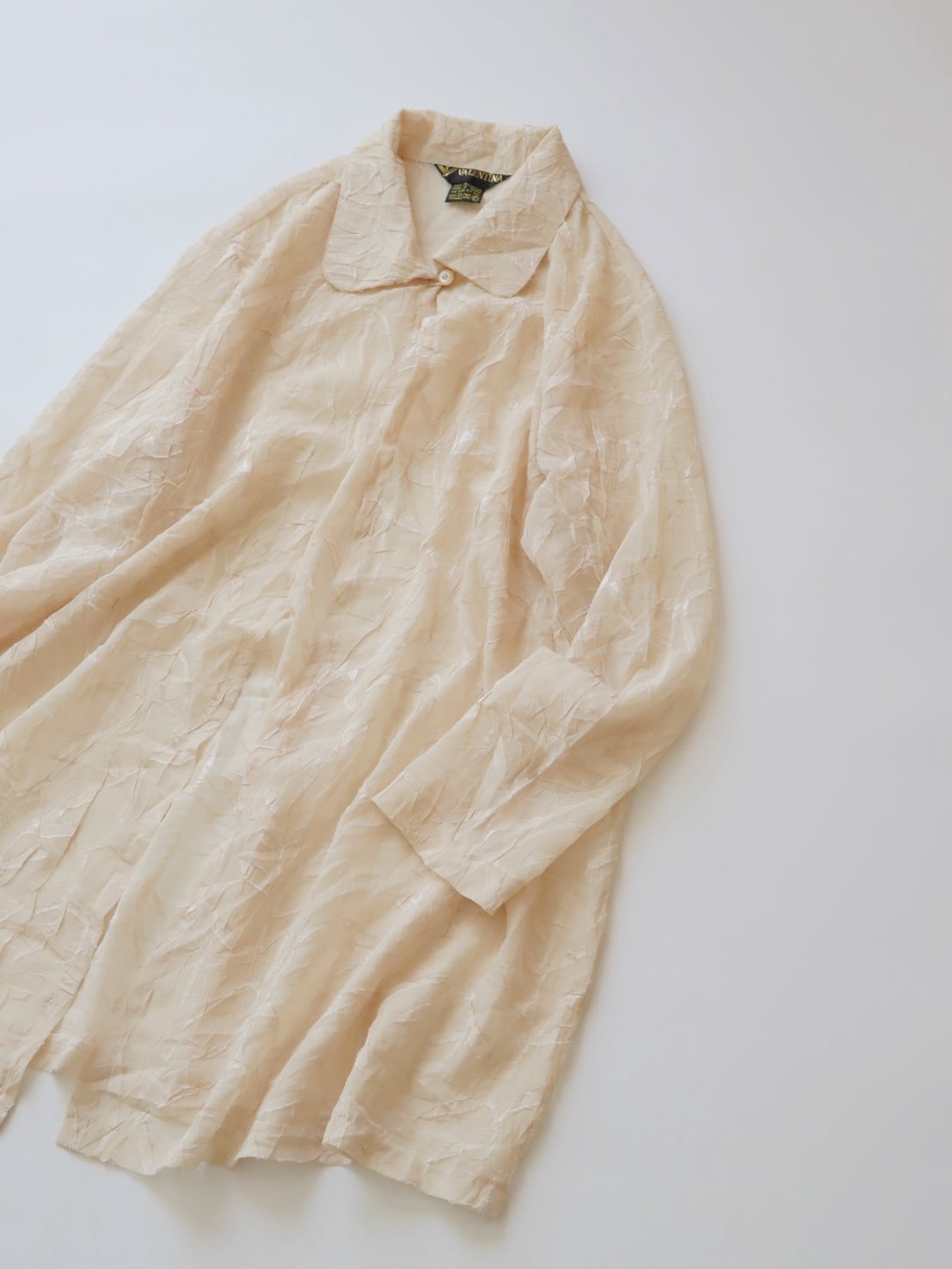 ●90s sheer jacquard design relax shirt