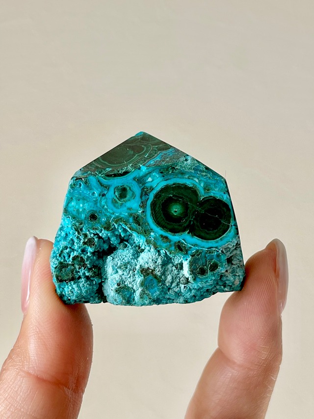 クリソコラ＆マラカイトポイント/chrysocolla and malachite point