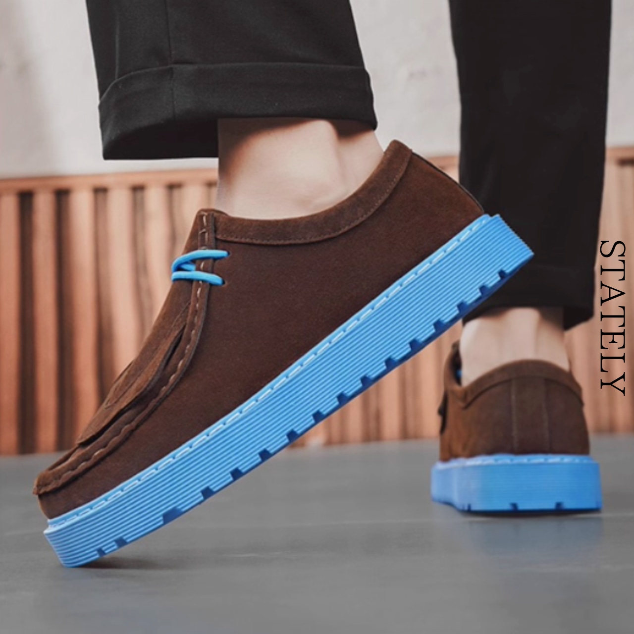 Contrast Sole Suede Shoes/3color_S11・画像2