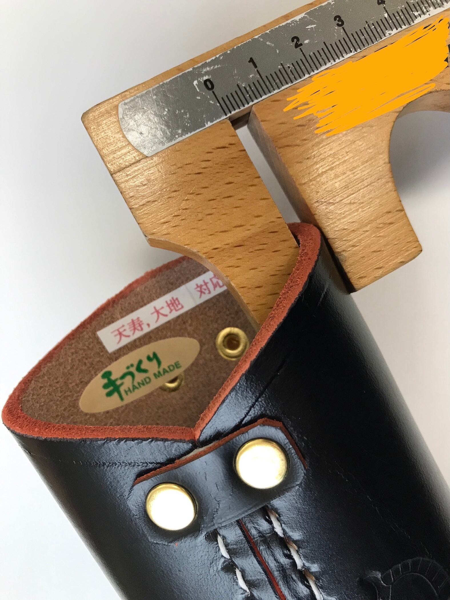 Yoshida 革製折りたたみノコギリ用ケース ブラック 全長26.5cm | OandA