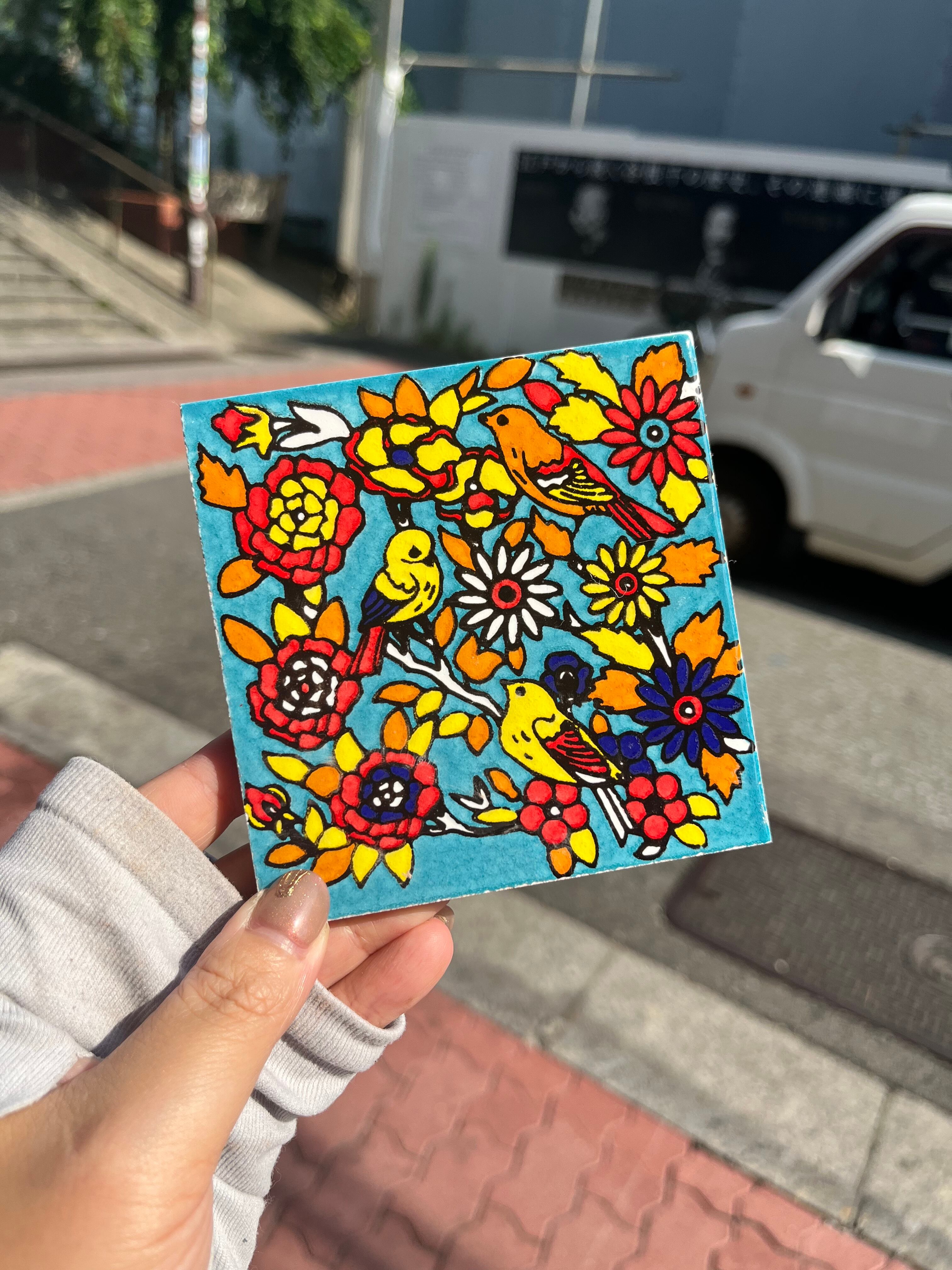 中東タイル 3羽の鳥ちゃん | zakurotokyo