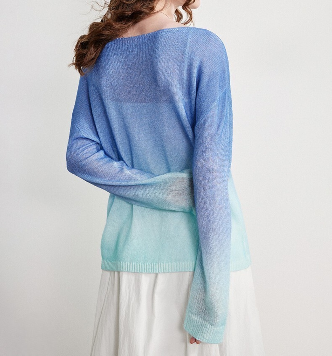 Gradient Sheer Knit Top / グラデーション シアー ニット トップス
