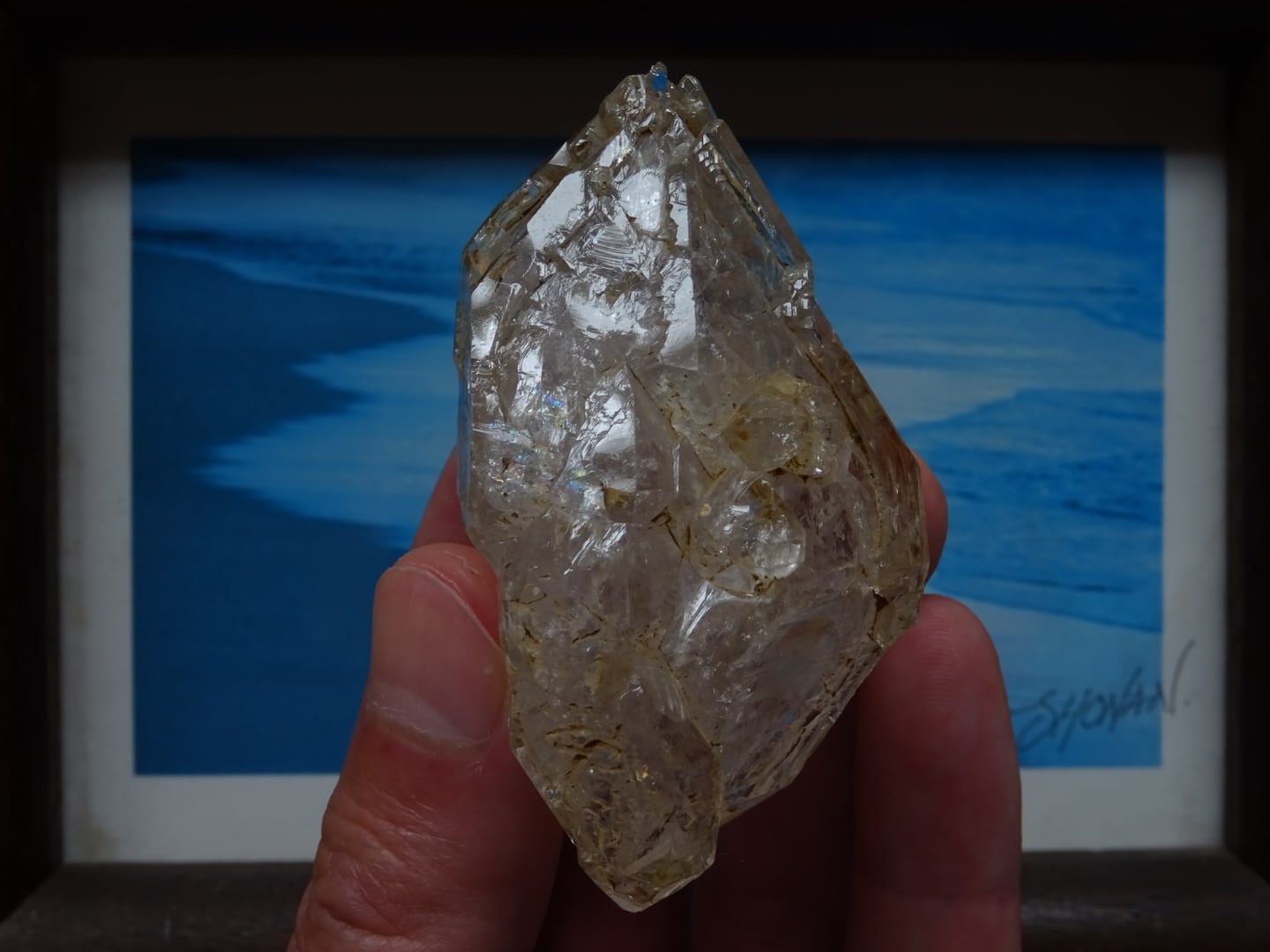 ⭐︎天然石エレスチャルクォーツ原石虹あり