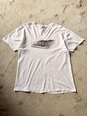 00s GOODENOUGH/VERSION Ⅱ VERSION Tee/Hanes/2001年/L/グラフィックプリントTシャツ/レコ－ドプレ－ヤ－/ホワイト/GDEH/グッドイナフ
