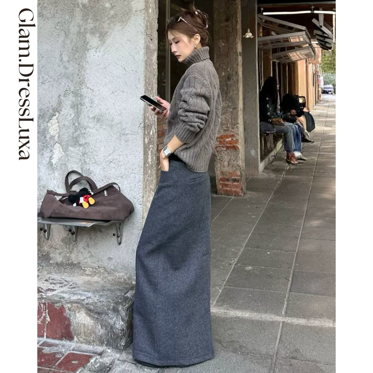 Wool Blend ロングスカート_S13
