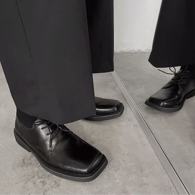 Plain toe derby shoes C0894