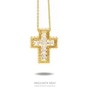 BRILLANTE  Cross Necklace/ Gold