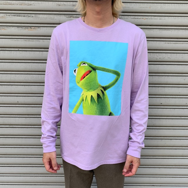 Kermit カーミット プリントロンT キャラ マペット M パープル カエル