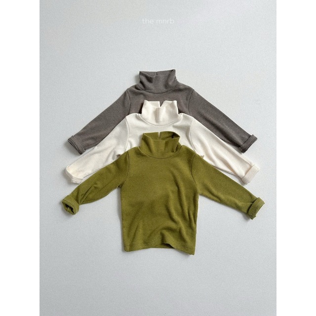 《予約》minirobe ¨ ribbed open turtleneck