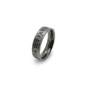 Retro Word Ring〈316L〉