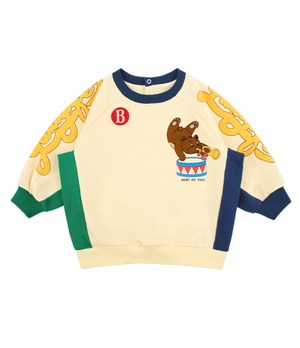 [BEBE DE PINO] Drummer baby color block sweatshirts 正規品 韓国ブランド 韓国ファッション 韓国代行 韓国通販 ベベドピノ bebedepino 日本 店舗 韓国 子供服