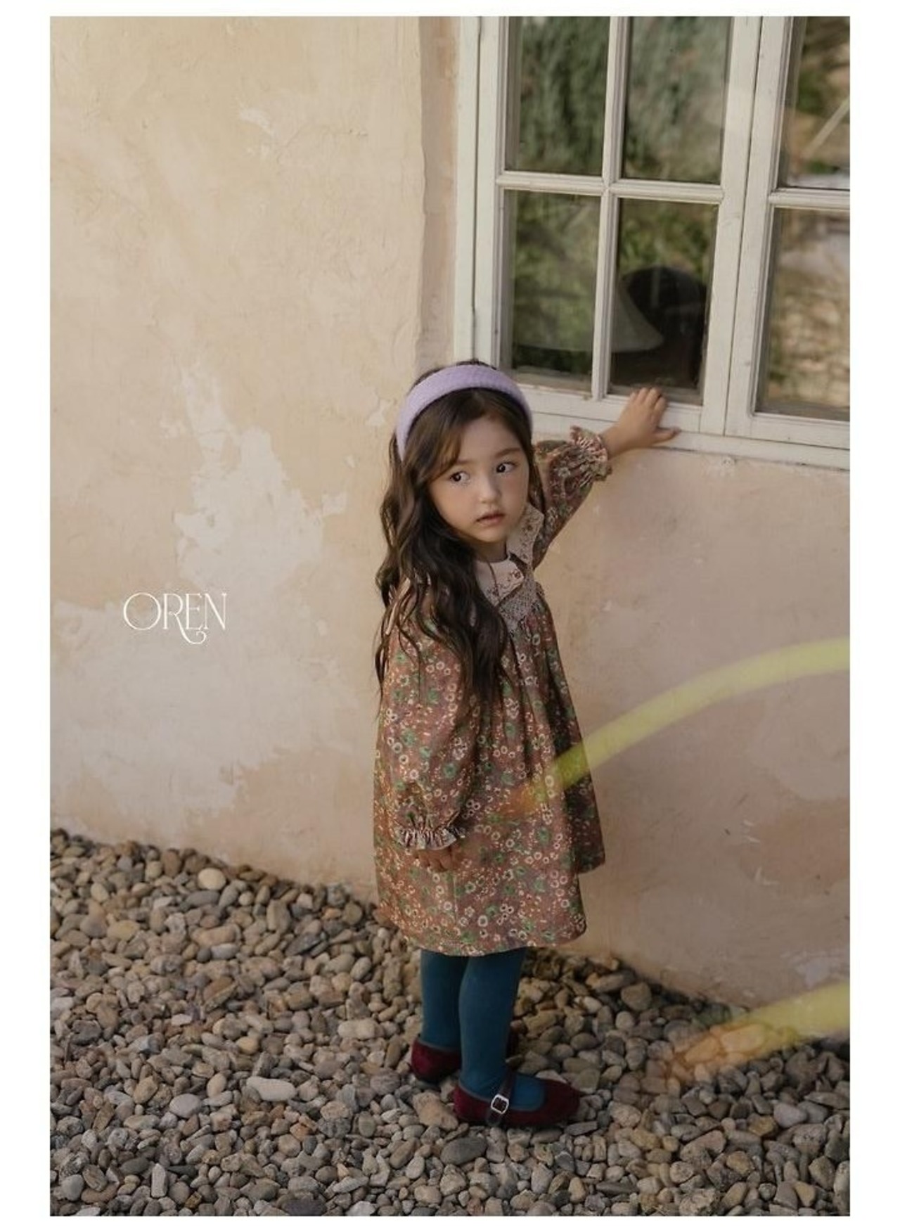 〖取寄〗韓国子供服 / 26winter / oren / フォレストカラーバンドタイツ / キッズ *1号~5号*