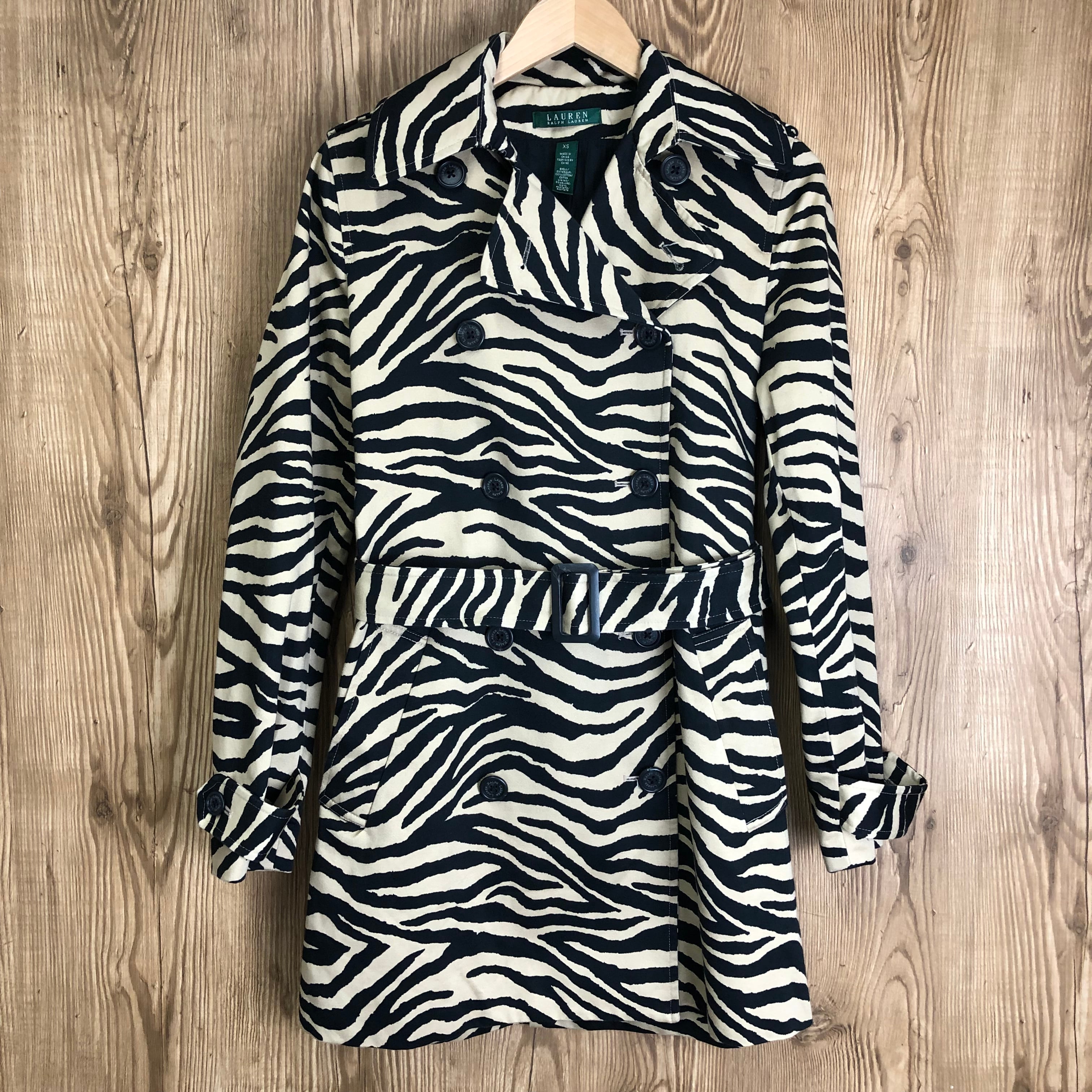 90s VINTAGE LAUREN RALPH LAUREN ゼブラ柄 トレンチコート 90s VINTAGE LAUREN RALPH LAUREN ゼブラ柄 トレンチコート