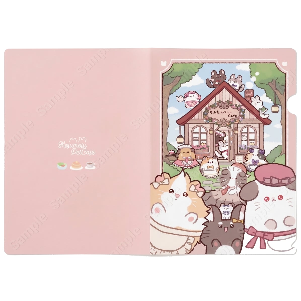 A4 クリアファイル 「もふもふペットCafe」 | mofucafe