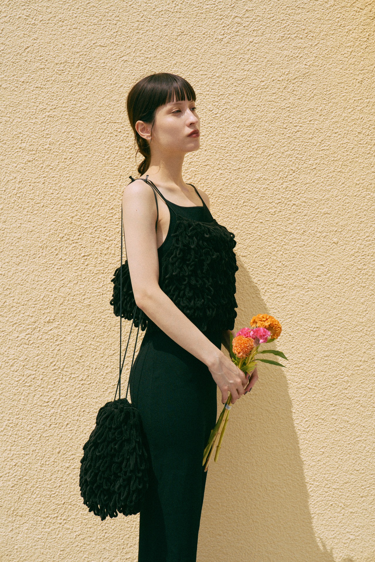 Thick Velvet Loop Monster Cami Hand Knit