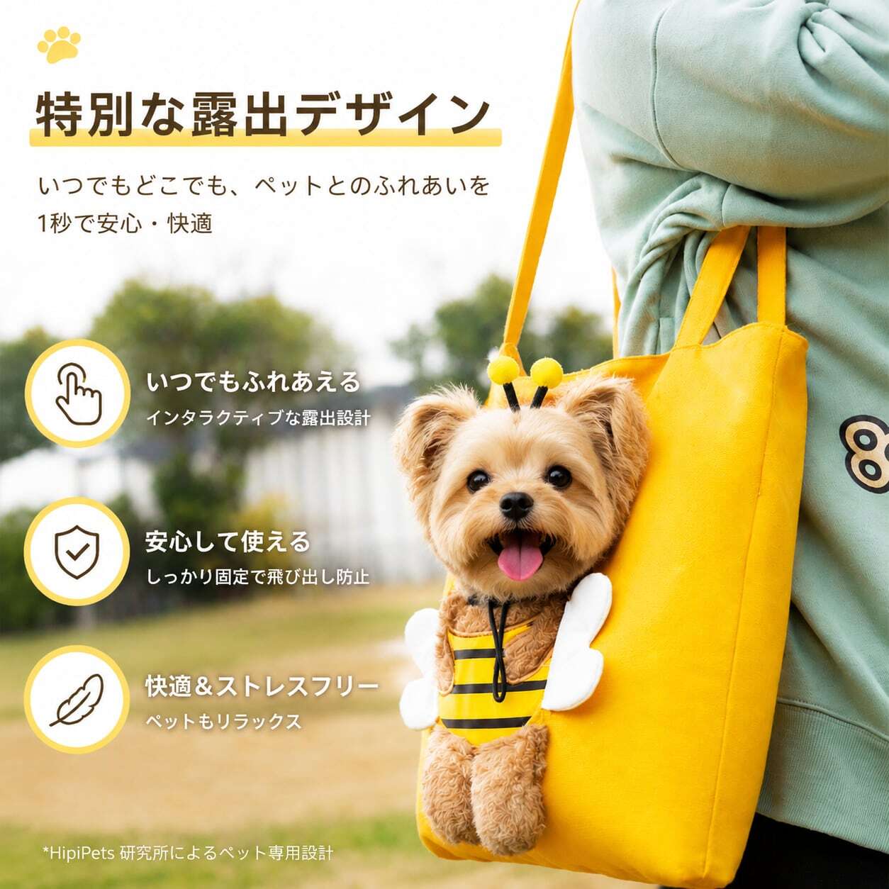 JY 813 . 猫犬用 2WAY ペットキャリーバッグ ぬいぐるみ付きトート